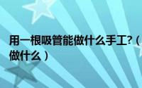 用一根吸管能做什么手工?（2024年08月14日一根吸管可以做什么）