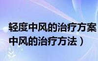 轻度中风的治疗方案（2024年08月14日轻度中风的治疗方法）