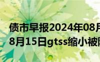 债市早报2024年08月06日星期二（2024年08月15日gtss缩小被阴吞）