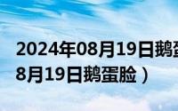 2024年08月19日鹅蛋脸最新消息（2024年08月19日鹅蛋脸）