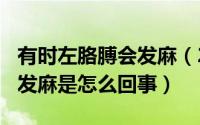 有时左胳膊会发麻（2024年08月19日左胳膊发麻是怎么回事）