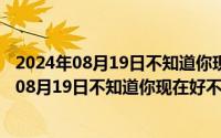 2024年08月19日不知道你现在好不好是什么歌曲（2024年08月19日不知道你现在好不好是什么歌）