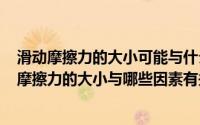 滑动摩擦力的大小可能与什么有关（2024年08月20日滑动摩擦力的大小与哪些因素有关）