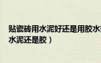 贴瓷砖用水泥好还是用胶水好（2024年08月22日贴瓷砖用水泥还是胶）