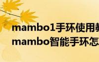 mambo1手环使用教程（2024年08月22日mambo智能手环怎么用）