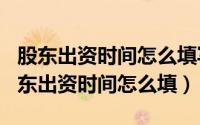 股东出资时间怎么填写（2024年08月22日股东出资时间怎么填）