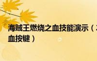 海贼王燃烧之血技能演示（2024年08月23日海贼王燃烧之血按键）