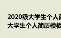 2020级大学生个人简历（2024年08月23日大学生个人简历模板）