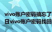 vivo账户密码搞忘了怎么办（2024年08月23日vivo账户密码找回）