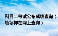 科目二考试公布成绩查询（2024年08月25日科目二考试成绩怎样在网上查询）