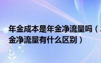 年金成本是年金净流量吗（2024年08月28日年金成本和年金净流量有什么区别）