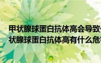 甲状腺球蛋白抗体高会导致什么结果（2024年09月07日甲状腺球蛋白抗体高有什么危害）