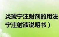 炎琥宁注射剂的用法（2024年09月07日炎琥宁注射液说明书）