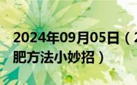 2024年09月05日（2024年09月07日赘肉减肥方法小妙招）