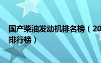 国产柴油发动机排名榜（2024年09月08日国产柴油发动机排行榜）