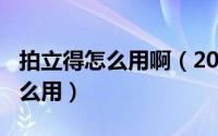 拍立得怎么用啊（2024年09月14日拍立得怎么用）