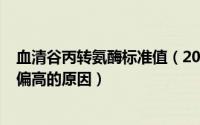 血清谷丙转氨酶标准值（2024年09月18日血清谷丙转氨酶偏高的原因）