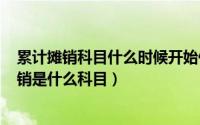 累计摊销科目什么时候开始使用（2024年09月19日累计摊销是什么科目）