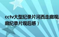 cctv大型纪录片河西走廊观后感（2024年09月25日河西走廊纪录片观后感）