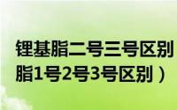 锂基脂二号三号区别（2024年09月26日锂基脂1号2号3号区别）