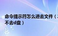 命令提示符怎么进去文件（2024年09月27日命令提示符进不去d盘）