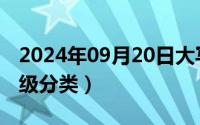 2024年09月20日大写（2024年09月29日五级分类）