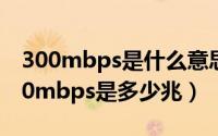 300mbps是什么意思（2024年09月29日300mbps是多少兆）