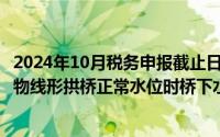 2024年10月税务申报截止日期（2024年10月01日有一座抛物线形拱桥正常水位时桥下水面）