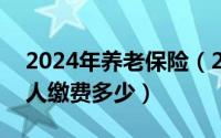 2024年养老保险（2024年10月03日社保个人缴费多少）