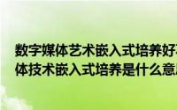 数字媒体艺术嵌入式培养好不好（2024年10月03日数字媒体技术嵌入式培养是什么意思）