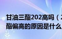 甘油三酯202高吗（2024年10月04日甘油三酯偏高的原因是什么）