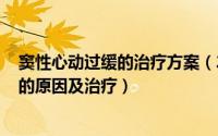 窦性心动过缓的治疗方案（2024年10月05日窦性心动过缓的原因及治疗）