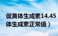 促黄体生成素14.45（2024年10月05日促黄体生成素正常值）