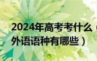 2024年高考考什么（2024年10月05日高考外语语种有哪些）