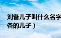 刘备儿子叫什么名字?（2024年10月05日刘备的儿子）