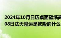 2024年10月日历桌面壁纸高清全屏电脑最新（2024年10月08日法天隆运是乾隆的什么号）