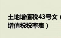 土地增值税43号文（2024年10月08日土地增值税税率表）