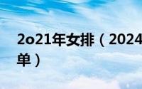 2o21年女排（2024年10月08日女排队员名单）