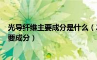 光导纤维主要成分是什么（2024年10月08日光导纤维的主要成分）