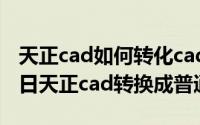 天正cad如何转化cad2014（2024年10月09日天正cad转换成普通cad）