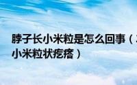 脖子长小米粒是怎么回事（2024年10月09日脖子长了很多小米粒状疙瘩）