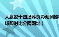 大赢家十四场胜负彩预测推荐（2024年10月09日大赢家足球即时比分网网址）