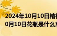 2024年10月10日精神卫生日主题（2024年10月10日花瓶是什么意思）