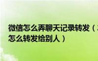 微信怎么弄聊天记录转发（2024年10月10日微信聊天记录怎么转发给别人）