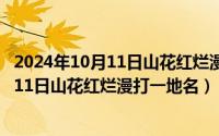 2024年10月11日山花红烂漫打一地名是什么（2024年10月11日山花红烂漫打一地名）