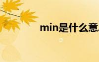 min是什么意思 min的意思