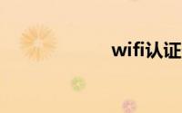 wifi认证什么意思