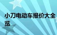 小刀电动车报价大全：最新价格及详细规格一览